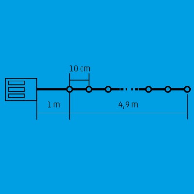 LED-es mini fényfüzér - MLC 58/M